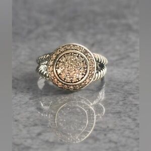 David yurman ring silver petite cerise pave diamond​​​​​​